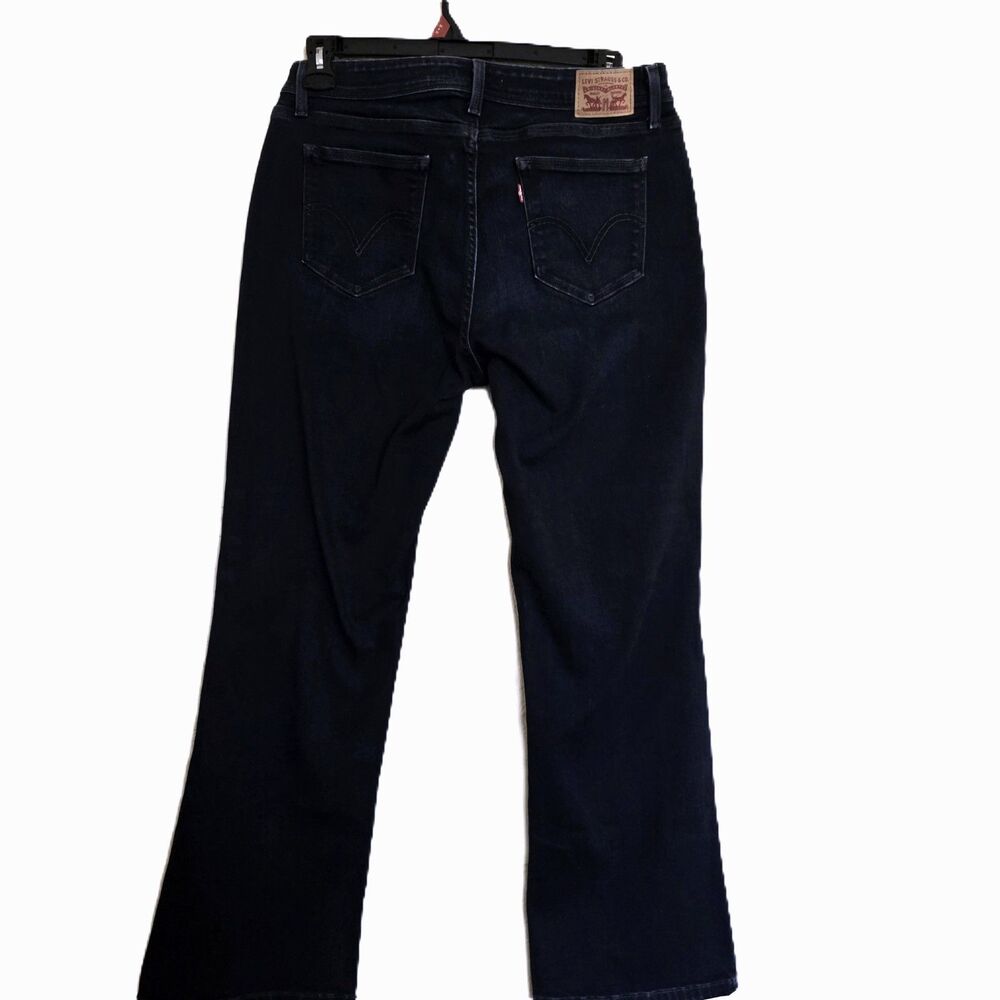 Levi's 529 Curvy Bootcut Jeans Women's Size 16 Mid Rise Dark Wash Blue Denim - Picture 3 of 10
